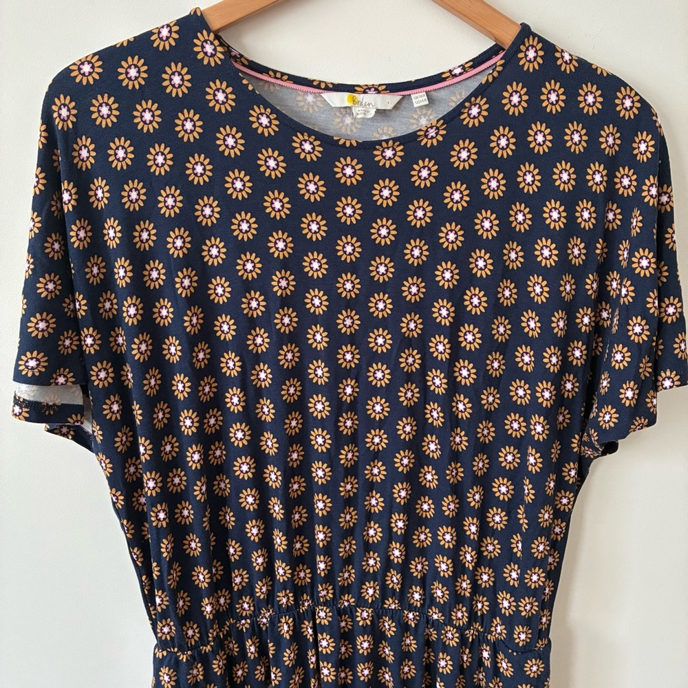 Floral Boden Jersey Shirt Dress US Size 14R